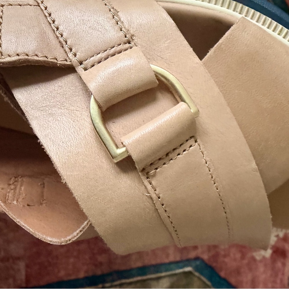 Sorel Beige Women’s Rein CB Crisscross Platform Sandals with Black Soles NWT - Picture 5 of 7